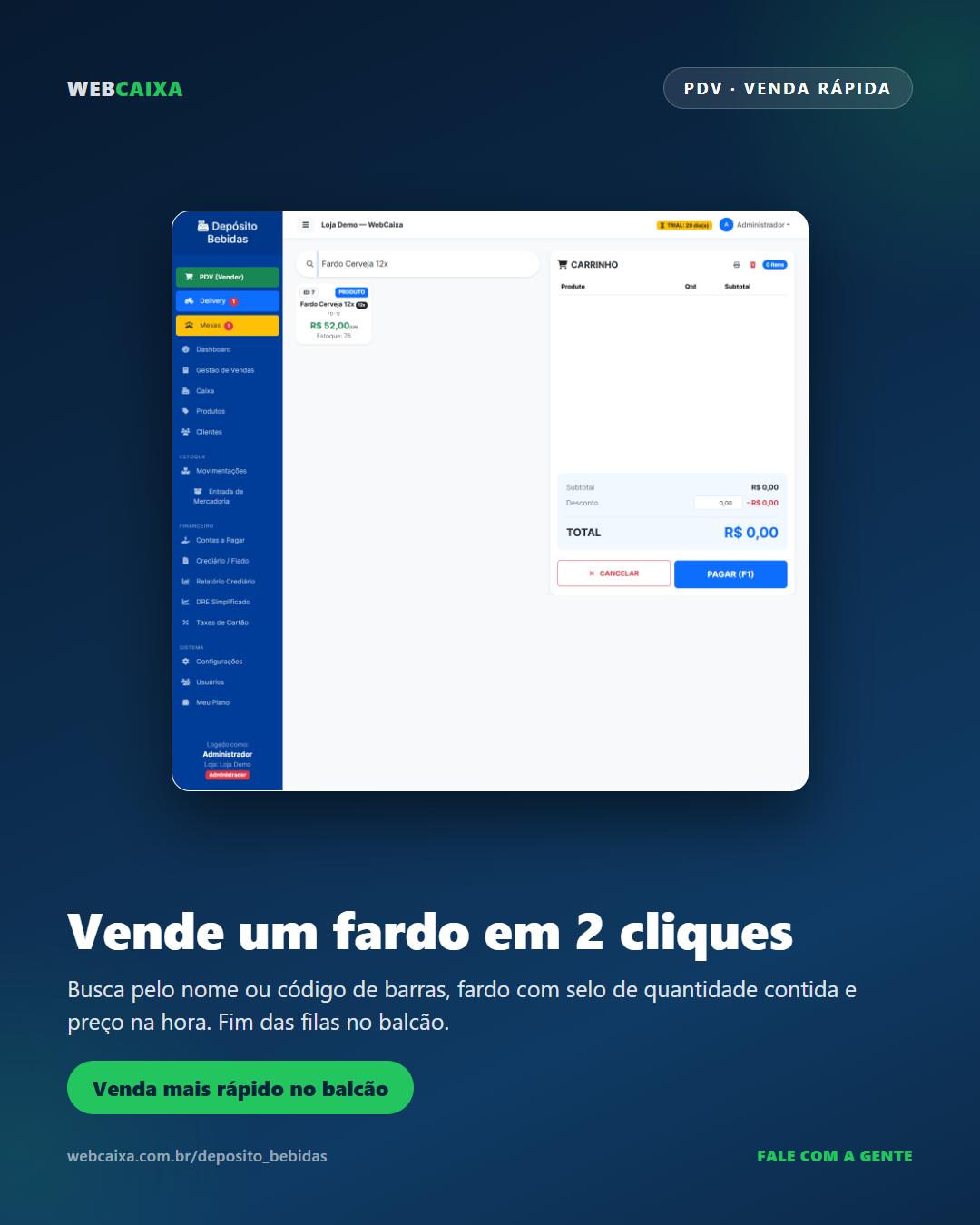 PDV com fardo
